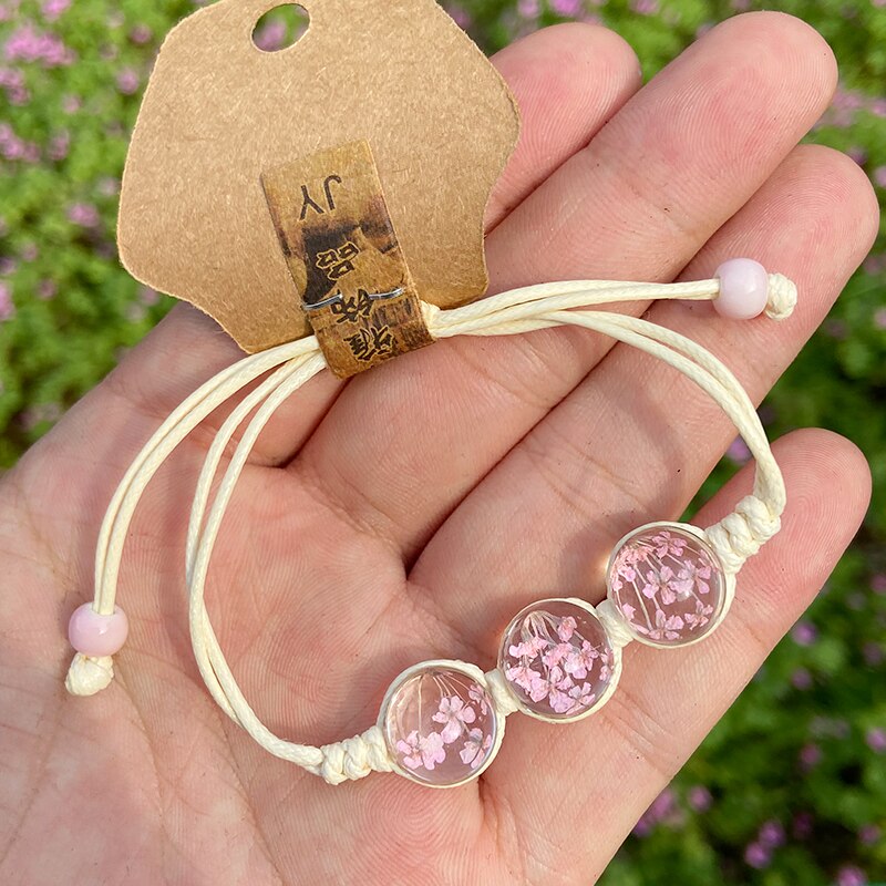 Dames armband met kristallen kralen, dames armband met bloemenpatroon, verstelbare maat, transparante kralenarmband, fijne sieraden: Stijl -4