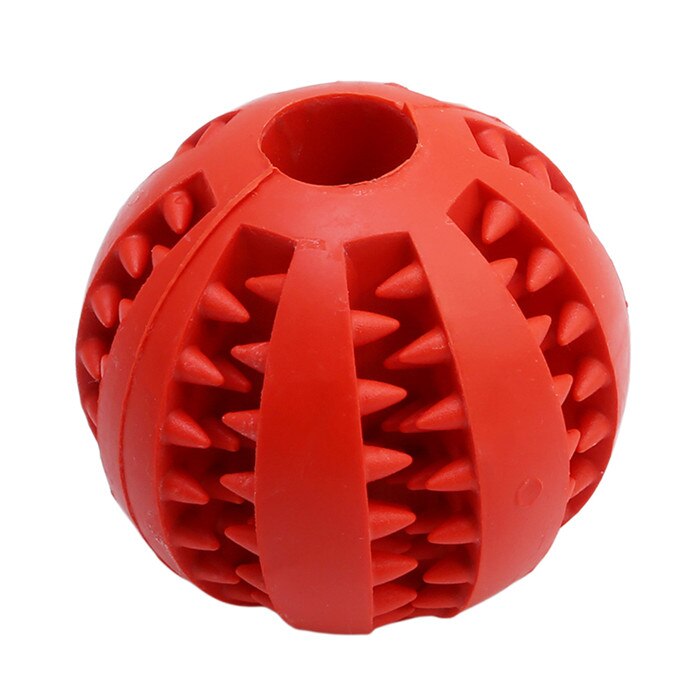 Hond Speelgoed Speelgoed Grappige Interactieve Elasticiteit Bal Hond Kauwen Speelgoed Voor Hond Tand Schoon Bal Van Voedsel Extra -tough Rubberen Bal: red / 7cm