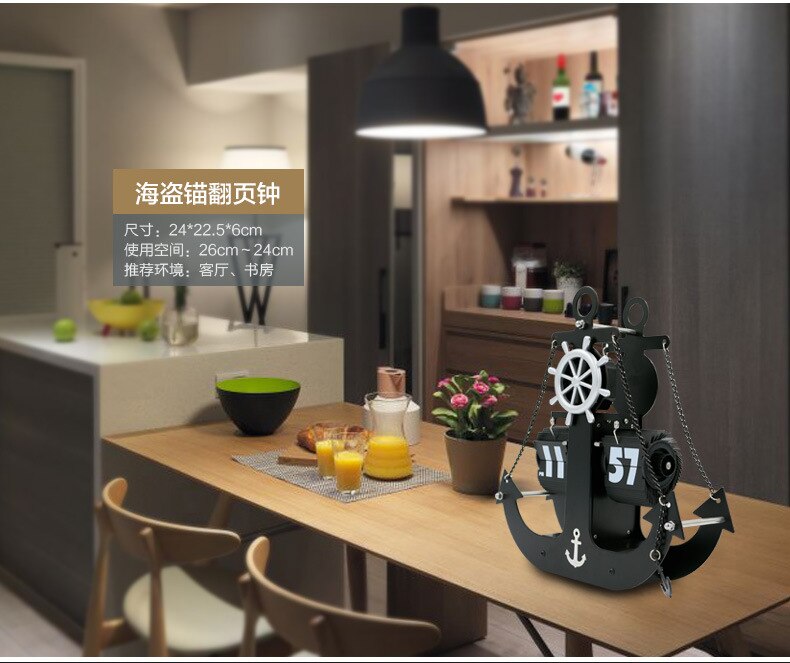 Flip Klok Automatische Metal Gear Zeilen Seat Mechanische Klok Desktop Decoratie Quartz Klok Thuis Tafel Klok Flip Klok