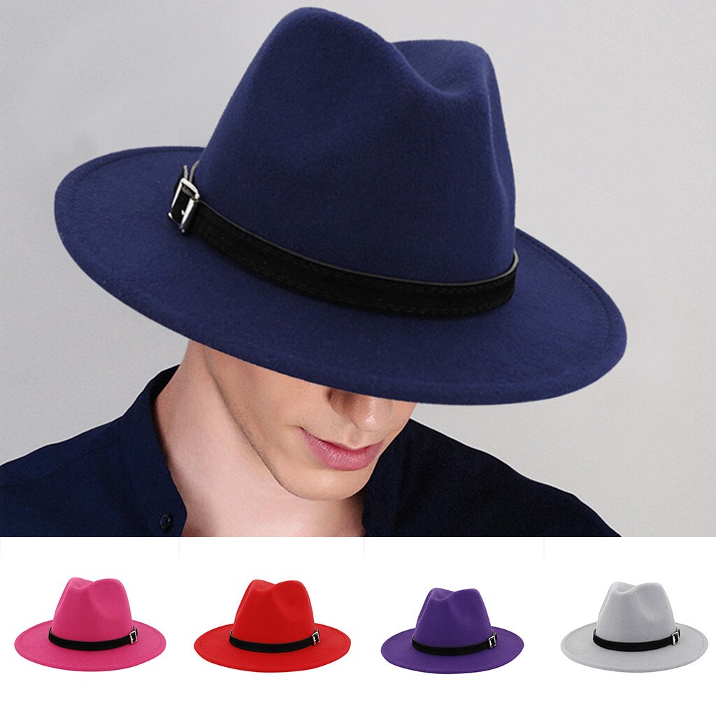 Bonnet en laine pour hommes Vintage # N | Gangster Trilby feutré, chapeau Fedora à large bord, hommes dame automne ceinture, Jazz casquettes
