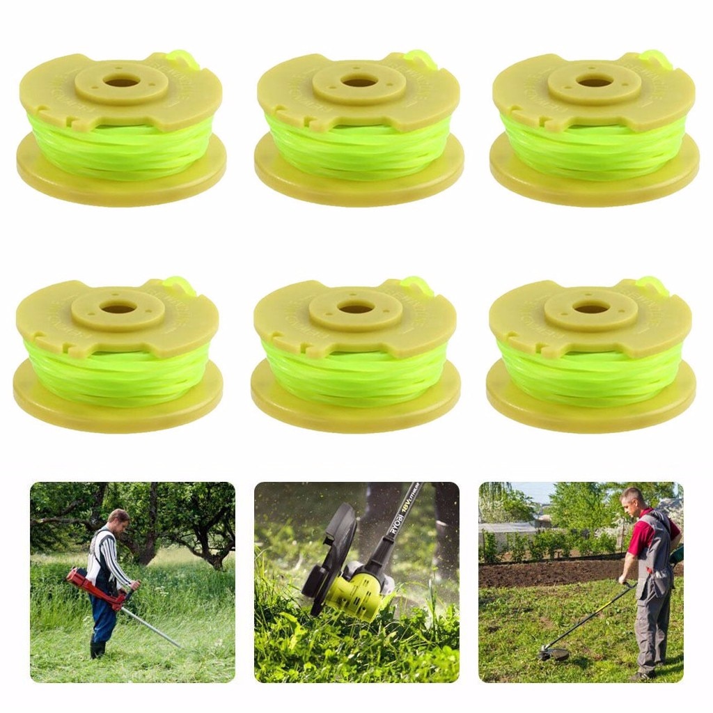 6pcs Replace spool For Ryobi One PLUS+ AC80RL3 Replacement Spool Twisted Line 0.08inch 11ft Replace spool#50