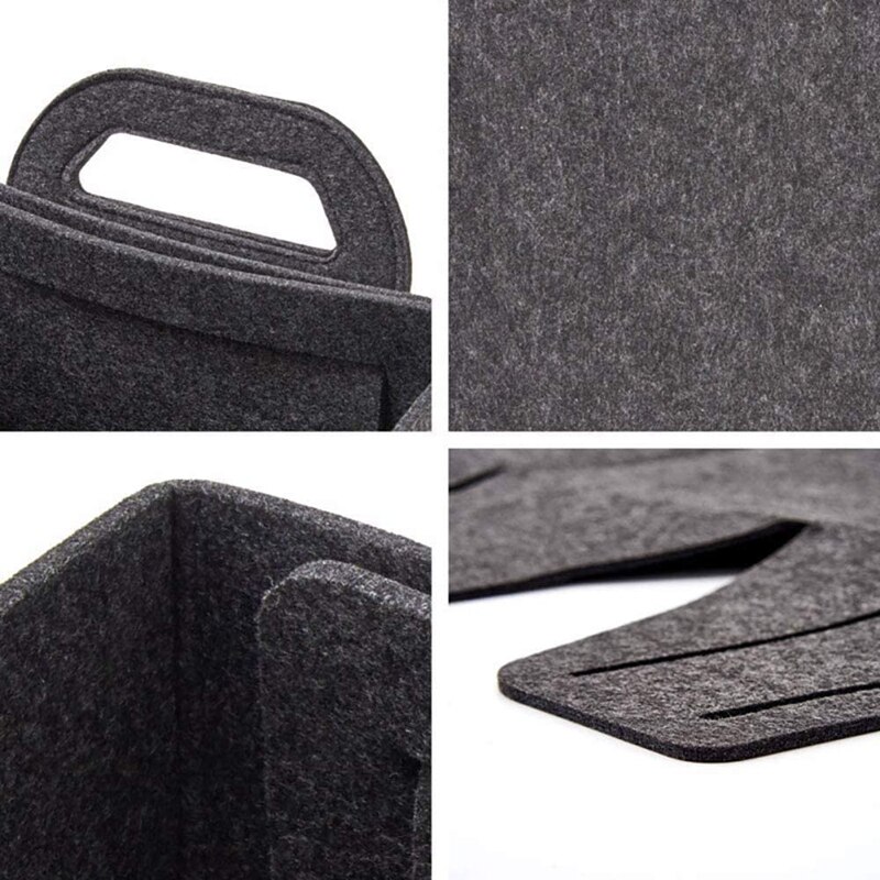 2 szt. Przechowywanie kosze z filcu pudełko-składane duże pojemniki na szafy z uchwytem Organizer robić prania solidne kosze półkowe