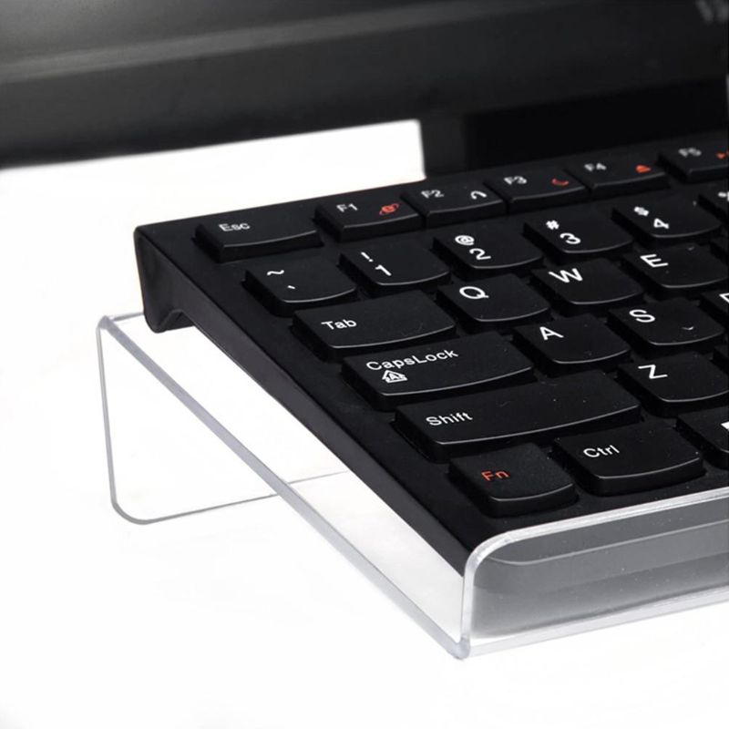 Acrylic Computer Keyboard Holder Clear Tilted Keypad Stand for Office Home R9JB