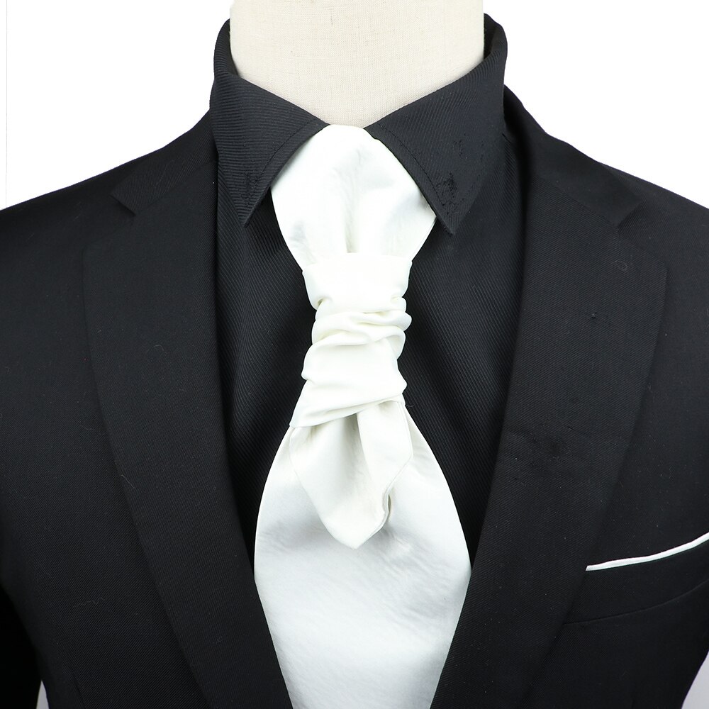 Corbata de Ascot de Cachemira de lujo para hombre, corbata de esmoquin para boda, de negocios, corbata de 10CM con patrón Vintage, accesorios para caballero: Naranja
