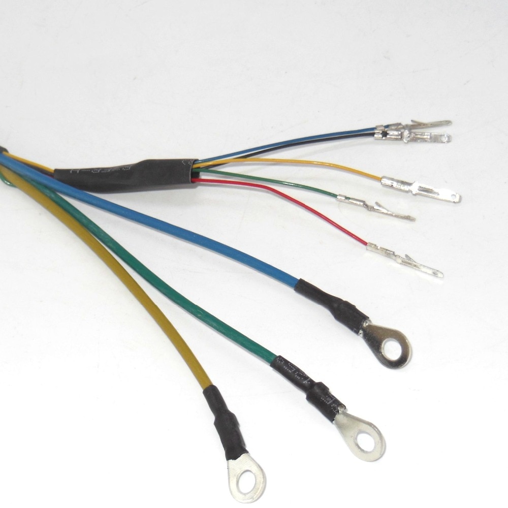 Motor wires/cable for 1000-1500W brushless DC motor (3*3.0mm motor phase+0.2*5pcs hall sensor wires)