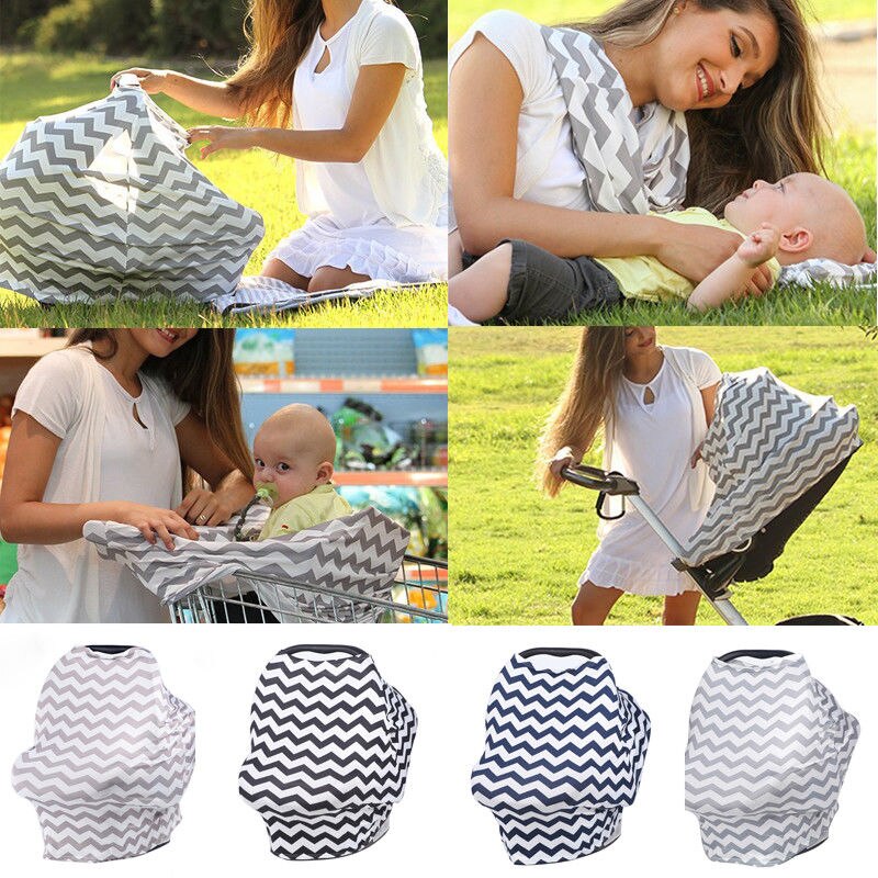 Nursing Scarf Cover Up Apron for Breastfeeding 2in1 Baby Car Seat Canopy Cover Women Breastfeeding Pron Shawl Cover Scarf Cloth