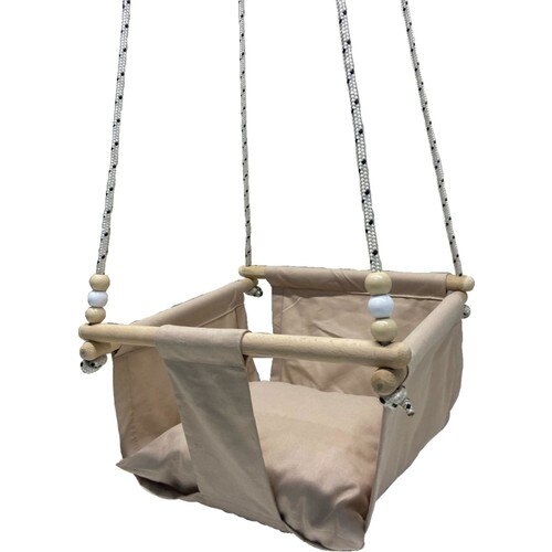Hamaca de madera de visón para bebés y niños, Columpio de techo para el hogar, capacidad de carga máxima de 50 Kg