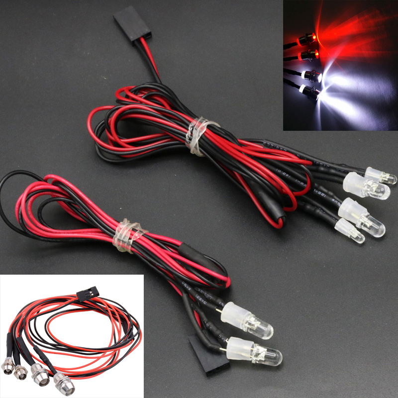 2 / 4 / 6 / 8 lumières 70 cm de longueur RC LED phares de nuit phares 3/5mm lumière LED pour modèle de voiture sur chenilles à dérive pour voiture RC