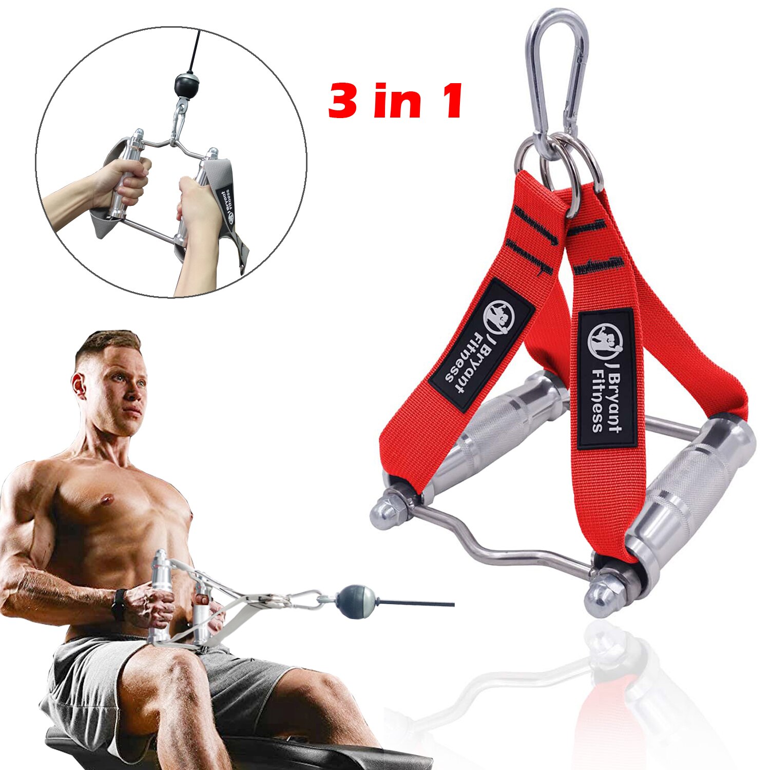 Meatl Gym Handvat Dubbele D Handgrepen Zware Verwijderbare Pull Down V Bar Voor Thuis Kabel Machine Roeiboot T-Bar training Fitness Apparatuur