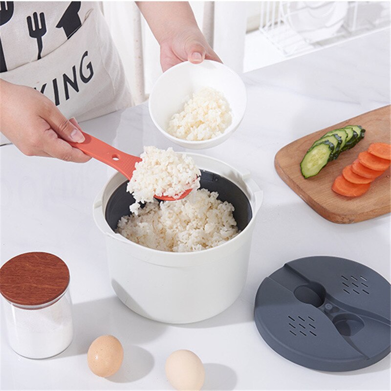 Juego de arrocera al vapor multifuncional para microondas, utensilios de cocina para el hogar, 120 °, resistencia al calor, Material PP