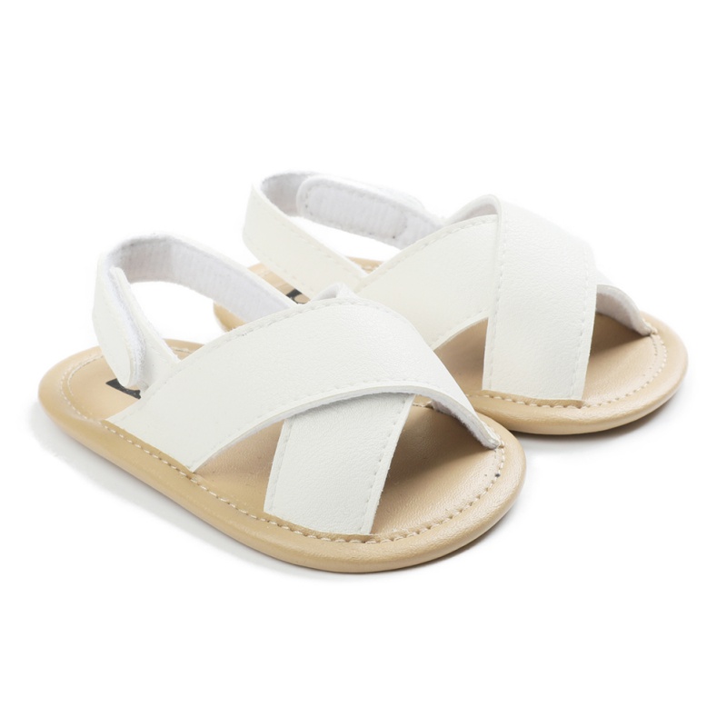 Sandalias de verano para bebé, niño y niña, zapatos de cuna de suela suave de cuero PU para recién nacido, zapatos de para bebé