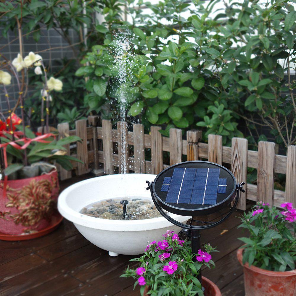 LanLan-fuente de agua Solar de pie para acuario, para estanque Caño, piscina, Patio y jardín