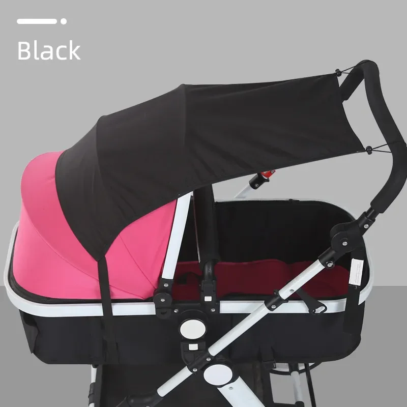 Acessórios universais para carrinho de bebê, proteção solar, proteção uv, dossel, capa para carrinhos de bebê, assento de carro, viseira solar: Preto