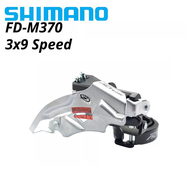 Shimano Aluts FD-M370 Fd M370 34.9Mm 3X9 Snelheden 9 S 27S Mtb Voorderailleur Top Up Swing Triple m310 M360 M390 M3000 M4000
