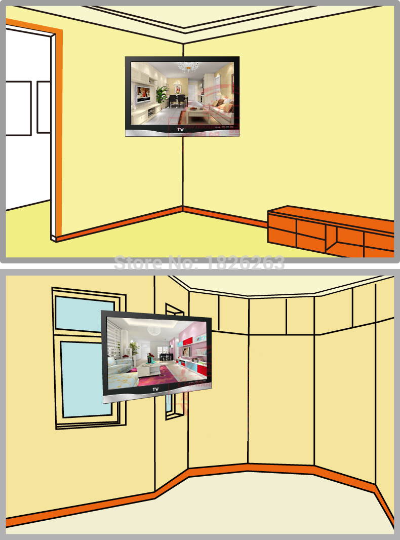 32-65" Heavy Duty Wall Corner LED LCD TV Mount Flexible Full Motion TV Swing Arm Bracket Ceiling Mount Load 100kgs EMP522MT