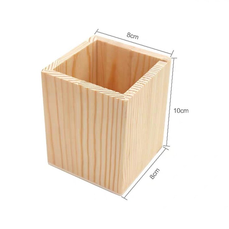 Natural Wooden Storage Box With Lid Golden Lock 7 Style Postcard Home Organizer Handmade Craft Jewelry Case Wooden Box Casket: Pink