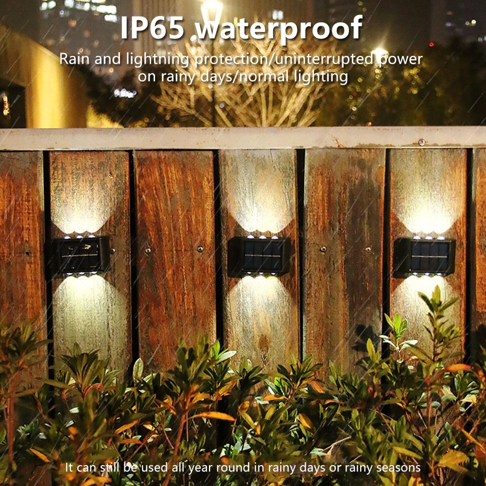 Solar Wall Light Outdoor Waterproof Balcony Wall Lights for Courtyard Street Landscape Garden Decor Lamp Solar Outdoor Wall Lamp