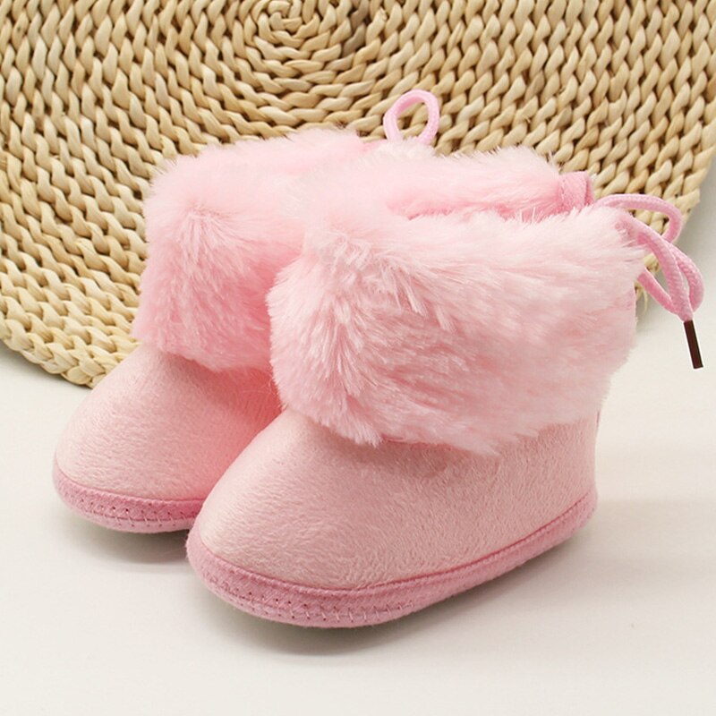 Sweet Baby Winter Snow Boots Anti Slip Thick Warm Baby Girls First Walkers Soft Sole Infant Toddler Footwear Shoes