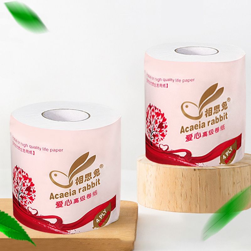 1 Roll Toilet Paper No Fluorescent Agent Soft Stronge 4-Ply Sheets Bath Tissue