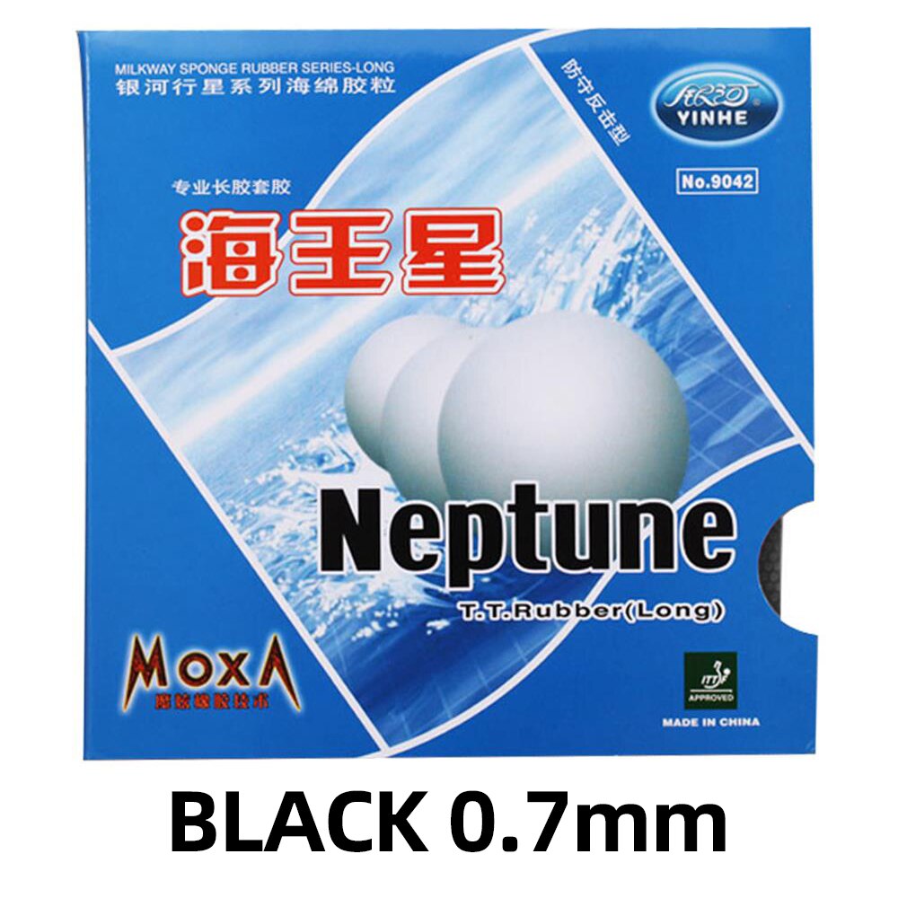 Galaxy / Milky Way / Yinhe Neptune Long Pips-Out-GOMA para tenis de mesa, raqueta de Ping Pong con esponja: 1pcs black