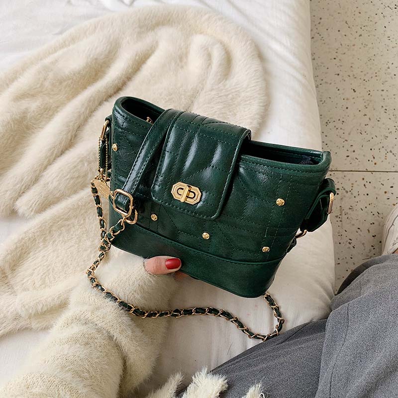 IVog Neue Tägliche Weibliche Kleine PU Schulter Bote Handtasche cc Kette Geometrische Hand Taschen für Frauen