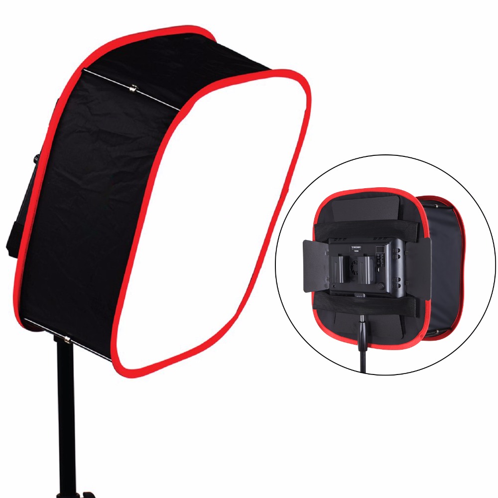 Meking softbox dobrável 40*40cm para yongnuo yn600 yn900 conduziu o modificador portátil da iluminação do painel claro para o estúdio