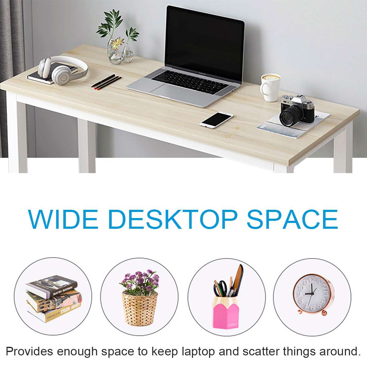 Computer Desk Laptop Desk Modern Bedside Table Wooden Laptop Stand Home Office Gaming Table Workstation Study Writing Desk