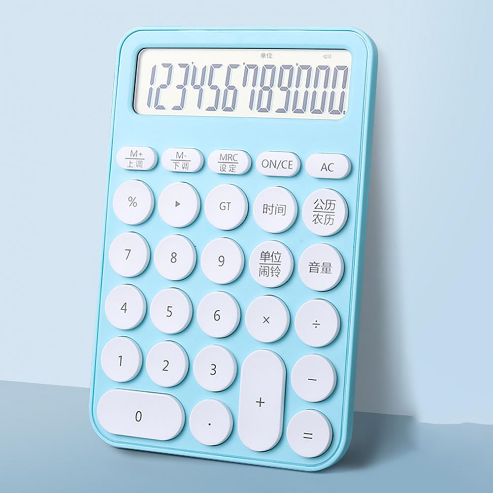 Excellent Electronic Calculator Anti-slip Accurate Calendar Multifunctional Large Screen Desktop Calculator with Alarm