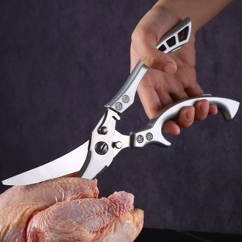 Kitchen Powerful Chicken Bone Scissors Chicken Duck Fish Cutter Shears Stainless Steel Scissors Scale Clean Cook Scissors Knife