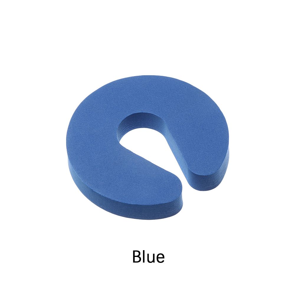 4PCS Soft Foam Door Stopper Baby Kids Safety Guard Finger Protector Home Kitchen Bedroom Security Door Clip: Blue