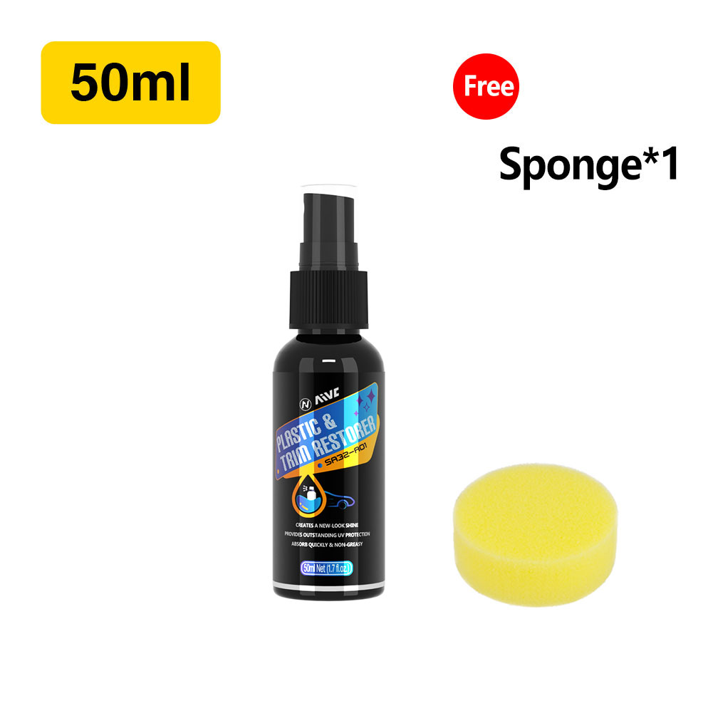 Restaurador de plástico de regreso a negro, productos de limpieza de automóviles brillantes, revestimiento de pulido automático, renovador de detalles de automóviles, ¡brillant y más oscuro!: Multicolor