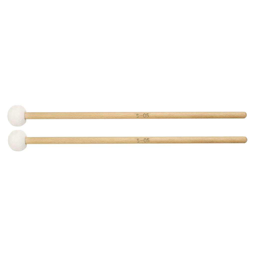 2x Timpani Mallets Sticks Felt Head Drum Sticks Mallets with Wood Handle
