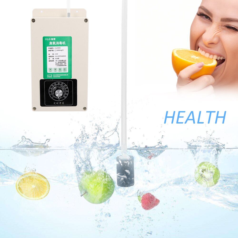 Ozone Generator Home Water Air Purifier 500mg/2000mg/h Portable Ozone Machine Sterilizer Purifier for Fruit Vegetables Meat Food