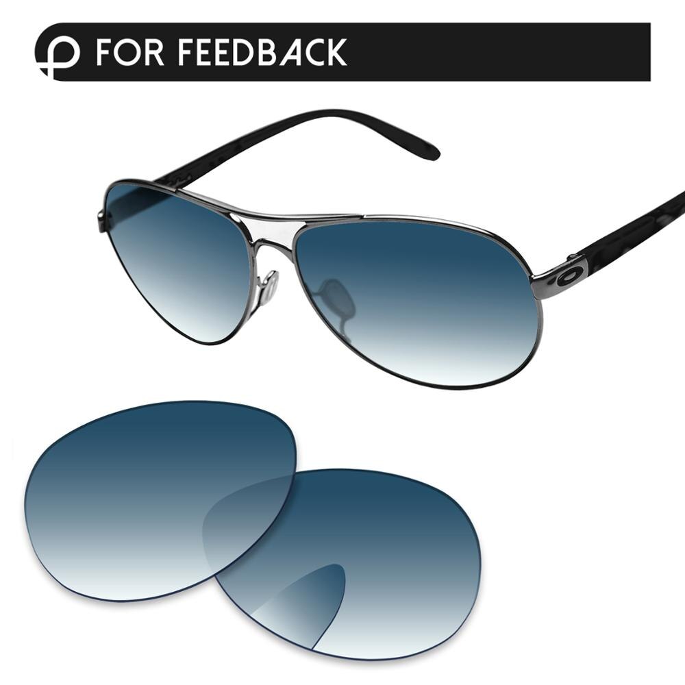 Alphax Vervanging Lenzen Voor Authentieke Feedback OO4079 Zonnebril Gepolariseerde-Meerdere Opties: Blue Gradient