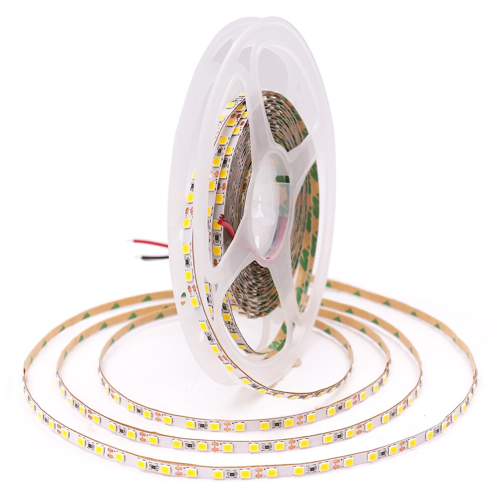 Tira de luces LED de 12V 2835 SMD 4mm superbrillante 120LED/m 5M 600 píxeles cinta de luces LED flexibles blanco Natural/blanco cálido/blanco frío