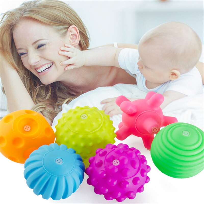 6 Stks/set Baby Speelgoed Bal Set Ontwikkelen Baby Tactiele Zintuigen Speelgoed Touch Hand Bal Speelgoed Baby Training Bal Massage zachte Bal