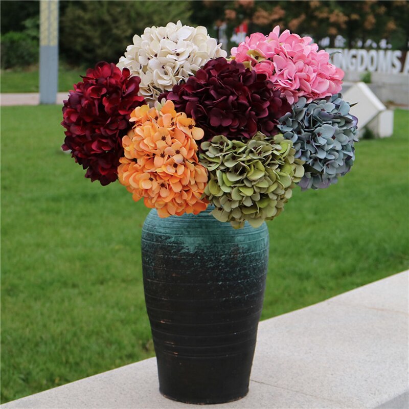 Künstliche Hortensien Hochzeit Blume Zauberstab Hause Dekoration Zubehör Diy Braut Strauß Hintergrund drinnen Bonsai