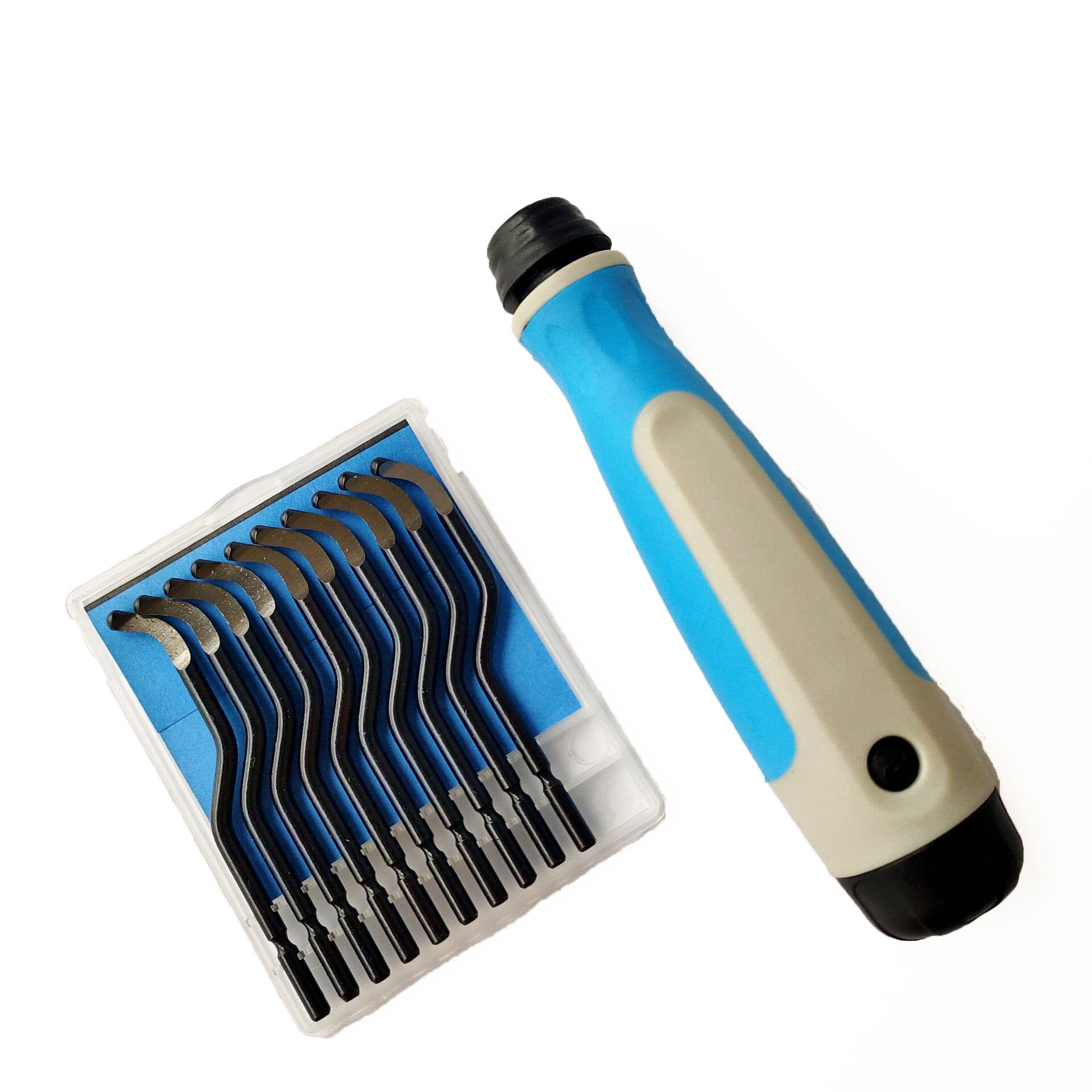 NG1000 BS1010 Trimming Burr Handle DIY Scraper Edge Cutter Remover Hand 10pcs Blades Deburring Tool Set Portable: VIOLET/紫罗兰