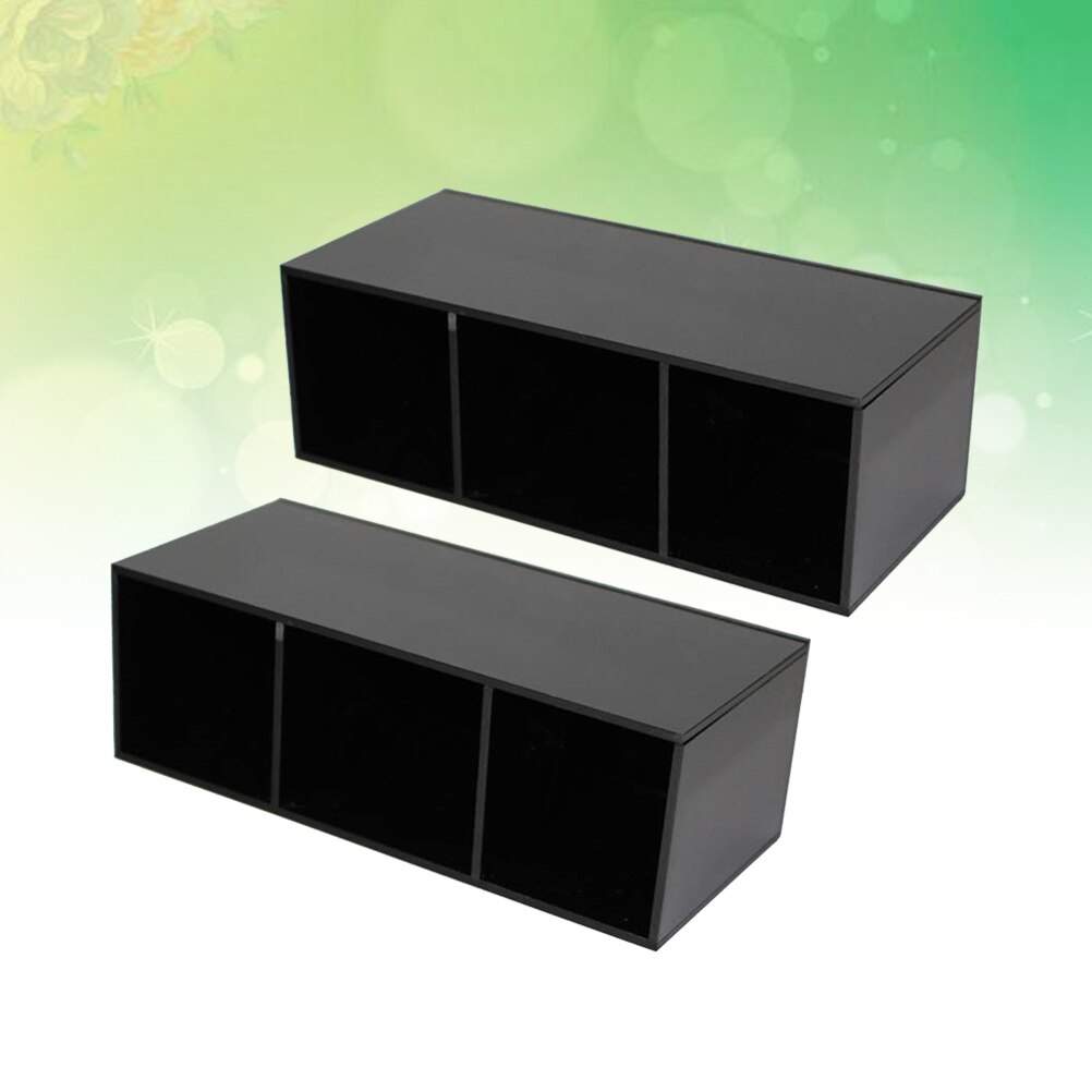 2 PCS Make Organizer Desktop Acryl Display Rack voor Make-Up Vat (Zwart)