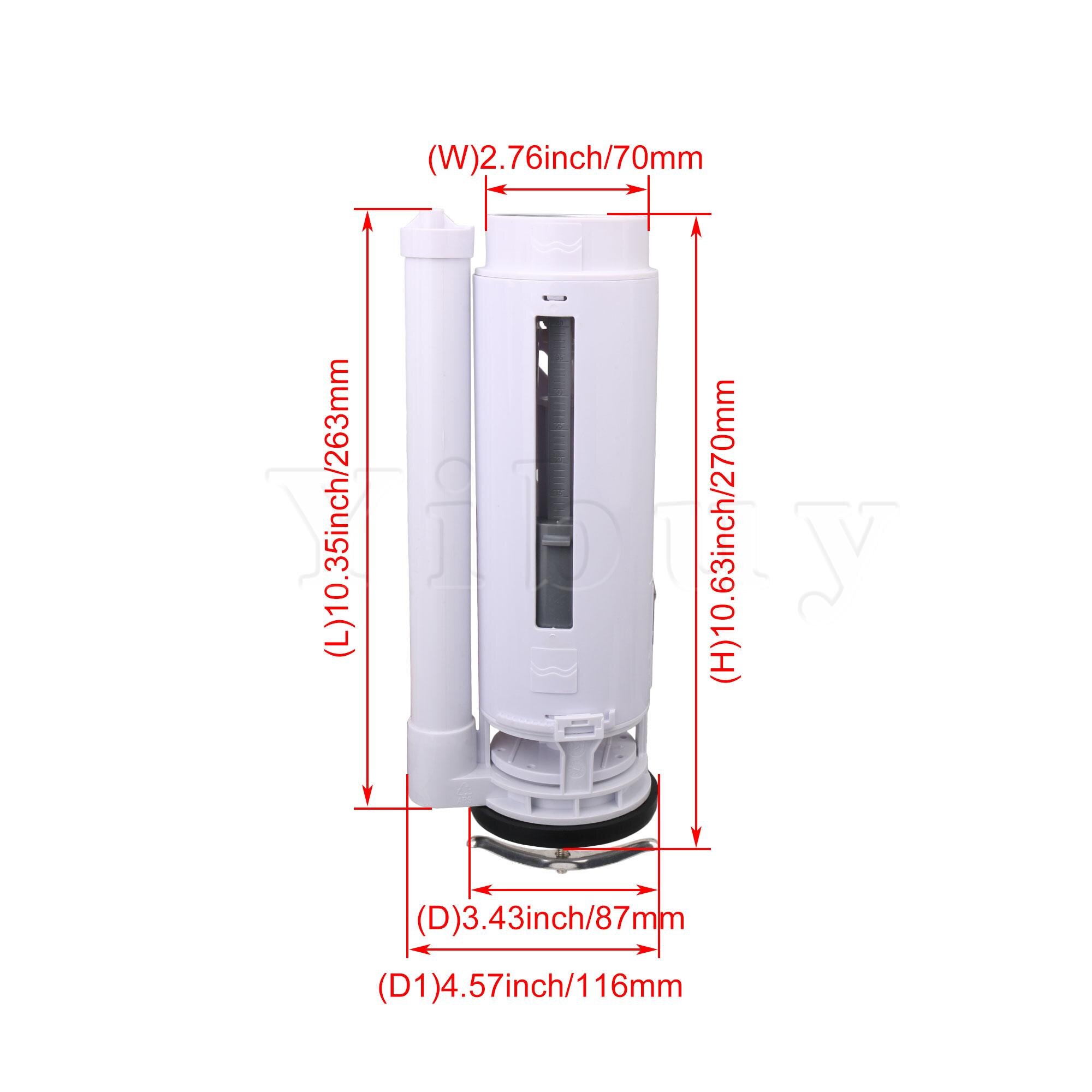 Toilet Drain One-piece Accessories Replacment Dual Flush Height 10.62"