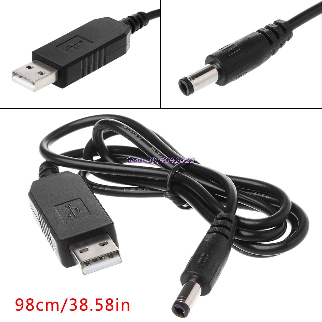 Usb 5v to 8.4v strømforsyningskabel til cykel-ledet hovedlys 18650 batteripakke