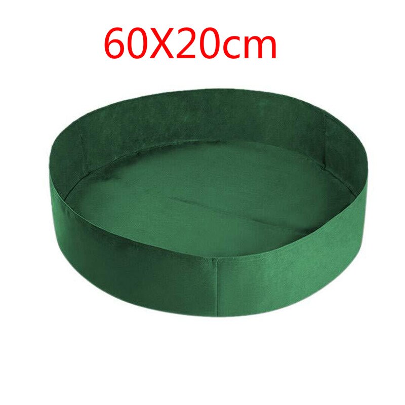 3 größen Stoff Angehoben Garten Bett Runde Pflanzen Container Wachsen Taschen Atmungsaktive Fühlte Stoff Pflanzer Topf Für Pflanzen Kindergarten Topf: 07 Grün