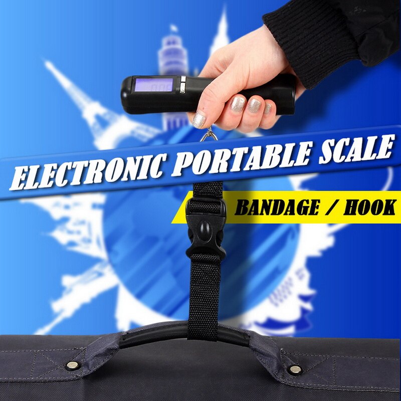 LCD rétro-éclairé voyage Portable bagages bagages valise sac poids numérique pesage crochet/pansement échelle pas de batterie