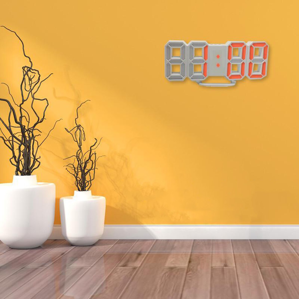 Digital USB Desktop Clock LED Clock 12/24 Hours Display Alarm Clock with Snooze Mode 8888 Display