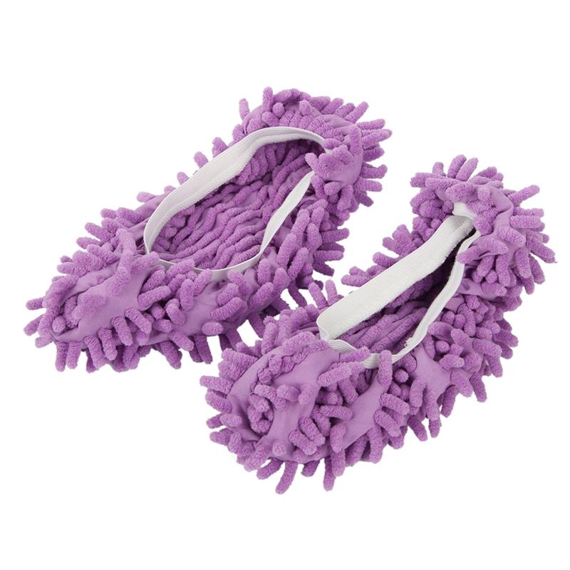 Multi-función Duster zapatillas mopa zapatos cubierta lavable reutilizable microfibra pie calcetines limpieza de suelo herramientas cubierta de zapato: 02