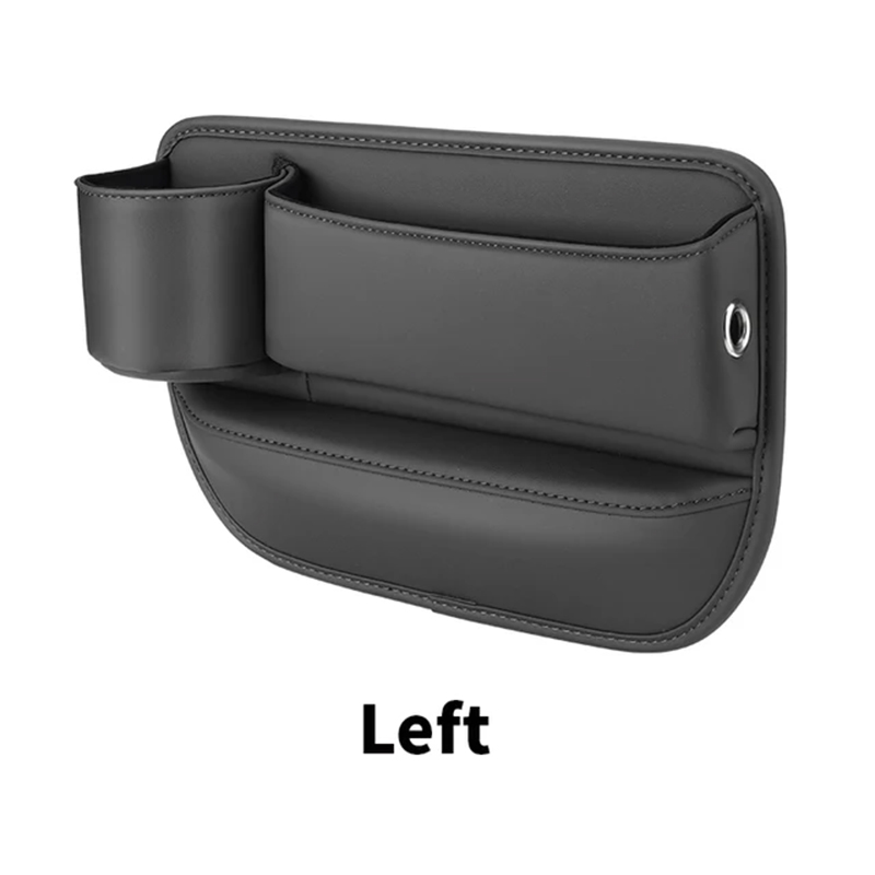 Leather Car Seat Sewn Gap Crevice Slot Storage Box Cup Holder For Alfa Romeo 4C 159 Spider Giulia Giulietta 156 Mito 147 8C Stel: black