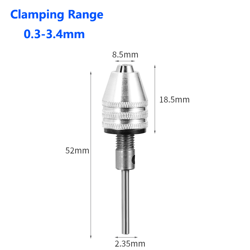 Bohrfutter Keyless Schraubendreher Schlagschrauber Adapter Elektrische Micro Motor Klemme Mini Chuck Fixture Hex Schaft Bohrer Bits Adapter: Brown