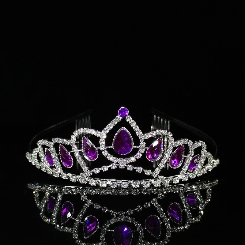 Bride wedding Tiaras water glass crystal crown Tiaras princess girl diadem wedding photography hair accessories Tiaras: HG038