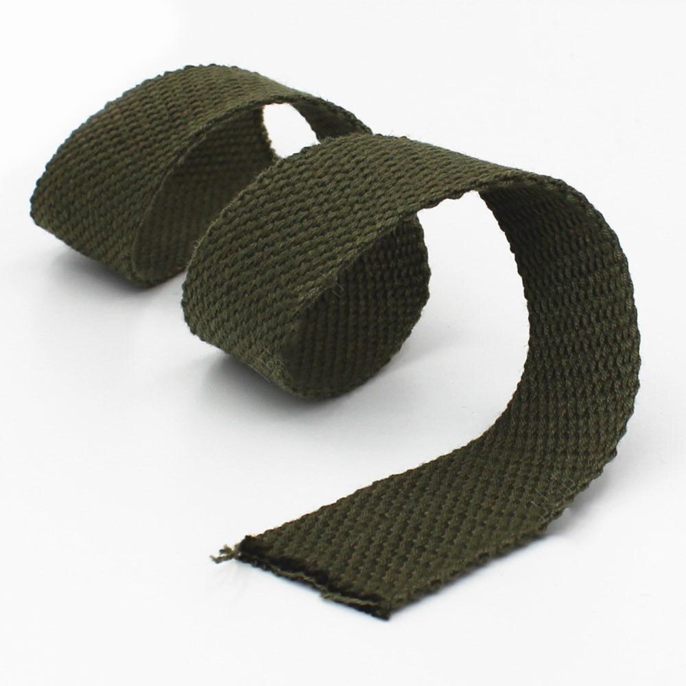 8 jardów 25mm 1.5mm gruba poliestrowa taśma bawełniana taśma plecak płócienny wstążki do ubrania DIY etykiety akcesoria do szycia dekoracji: ArmyGreen