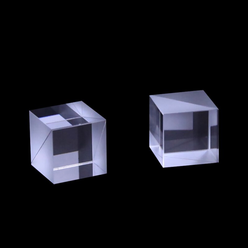 15 * 15 * 15mm Optical Glass Beam Splitting Prism, Semi-reflective and Semi-transparent Cube, Split Ratio 5: 5